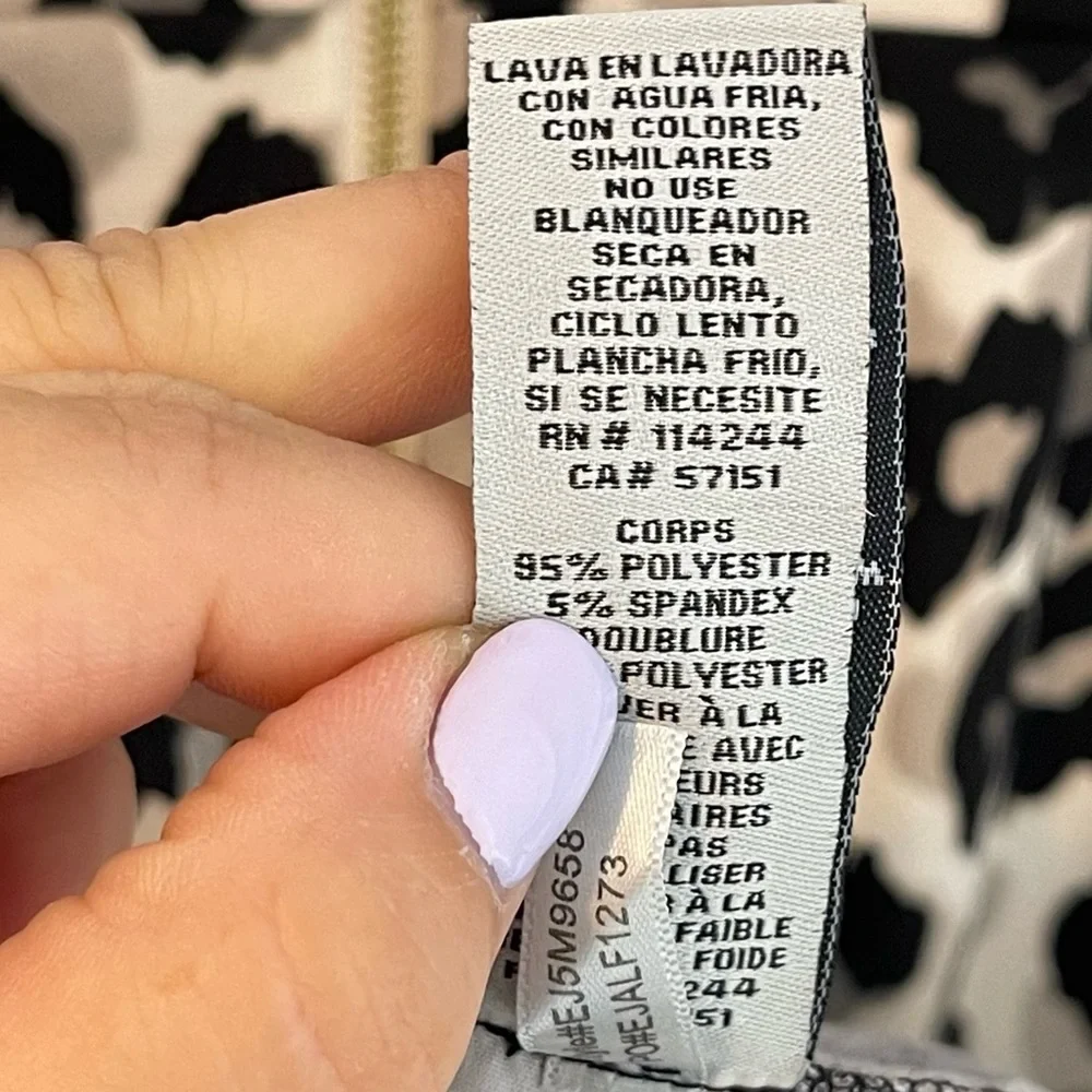 Eliza J Leopard Print Short Sleeve Fit & Flare Mini Dress Size 4 Tan Black - Picture 11 of 11